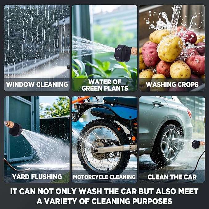 Portable Cordless High Pressure Washer with 2 Removable Batteries