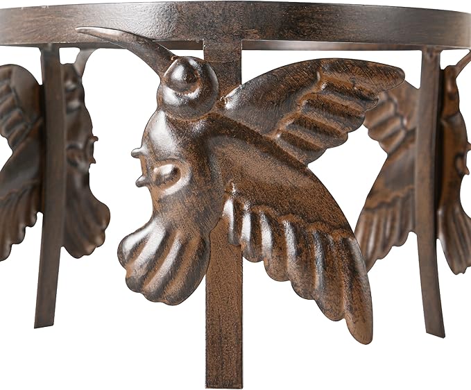 Topadorn Metal Gazing Ball Stand Garden Hardware Metal Stand for 10" or 12" Gazing Globes,Hummingbird