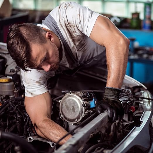 COOLJOB 20 Pairs Nitrile Dipped Safety Work Gloves with Grip, Non-slip Rubber Coated Bulk Garden Gloves for Men, Heavy-duty Oil Resistant for Truck Driver, Warehouse Box Handler, Small, Gray