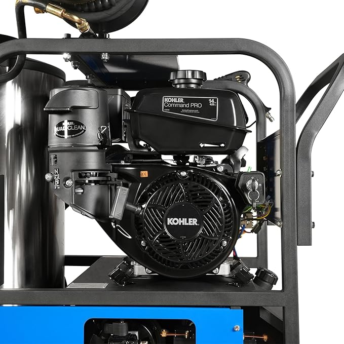 4000 PSI 4 GPM Kohler 429 cc 14 HP E-Start Gas Engine Hot Water Pressure Washer with Hose Reel, Model HPW40K