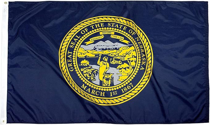 FlagSource Nebraska Nylon State Flag, Made in the USA, 3x5'