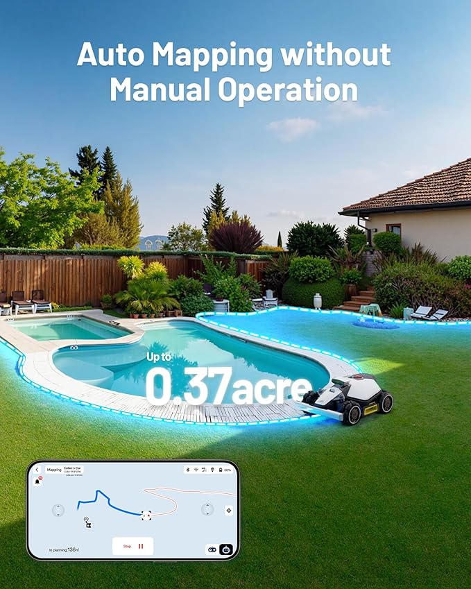 Mammotion LUBA mini AWD 800H Robot Lawn Mower with Garage, Mowing 0.2 Acre, All-Wheel-Drive for 80% Slope, UltraSense AI Vision+RTK Auto-Mapping, Cutting Height 2.2"-4.0"