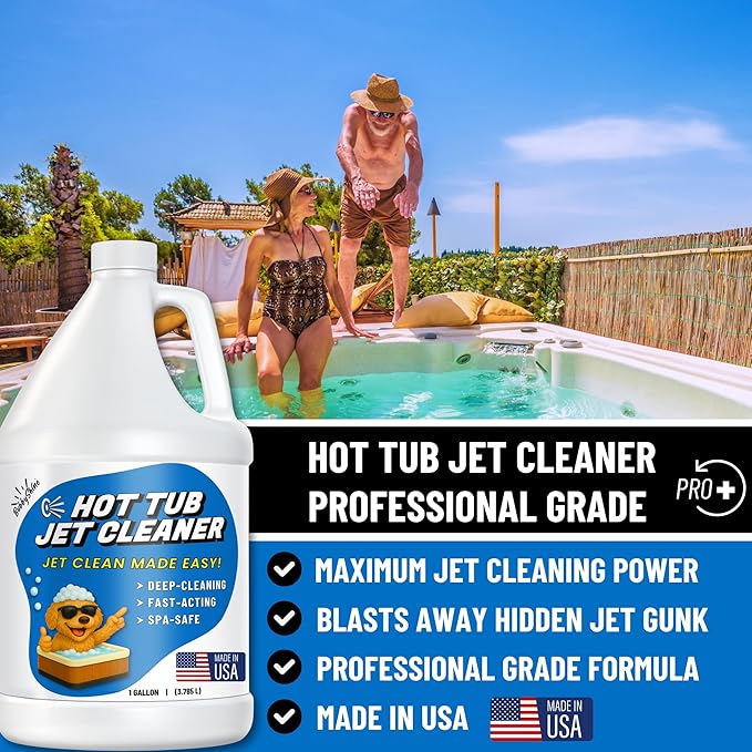 Hot Tub Jet Cleaner, Spa Purge Hot Tub Cleaner for The Jets and The Tubes, Jacuzzi Tub Cleaner, Spa Cleaner for Hot Tub System Flush, Jetted Tub Cleaner, 1 Gallon