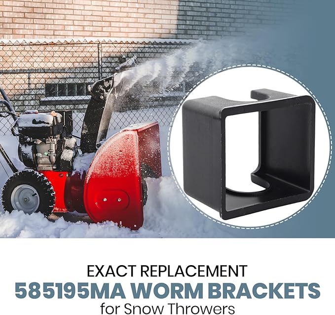 AR-PRO The Exact Replacement 585195MA Worm Bracket for Snow Throwers (Black) - Compatible with Murray Snow Throwers and Craftsman Gas Snow Blowers - Restore Snow Thrower Peak Performance