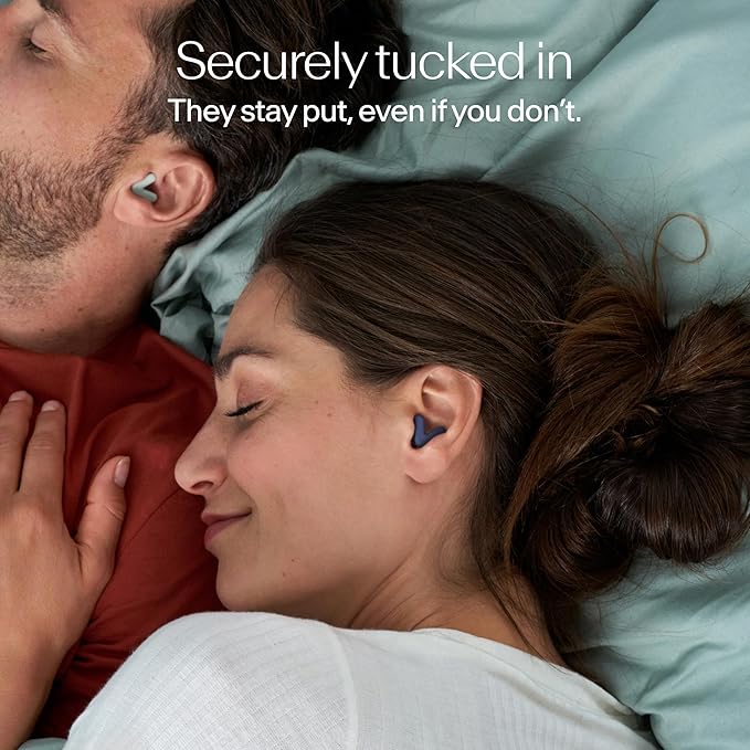 Alpine Silence Earplugs for Sleep, Focus & Travel - V-Shape Fit & Soft Oval Tips – 4 Sizes XS/S/M/L - Comfortable, Reusable Hearing Protection - 22dB – Midnight Blue