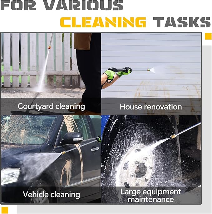 3500 PSI Gas Pressure Washer, 2.3 GPM High Power Washer with 209CC Engine, 25FT Hose, 4 Quick-Connect Nozzles, for Cleaning Walls, Vehicles, Gardens, Driveways, Concrete(Orange)