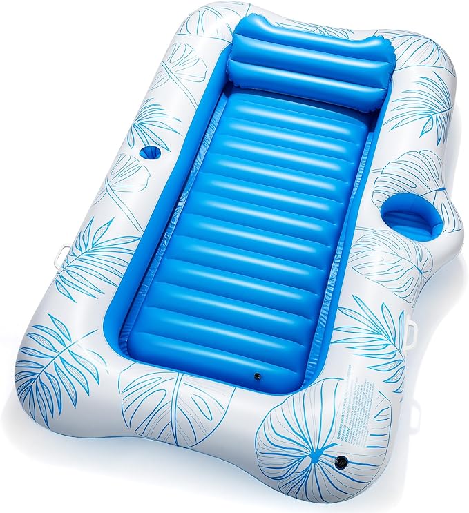 HeySplash Pool Lounger Float for Adult, Inflatable Pool Floats Bed Cooling Contour Lounger Rafts, Water Rafts for Lake, Outdoor Beach Pool Party