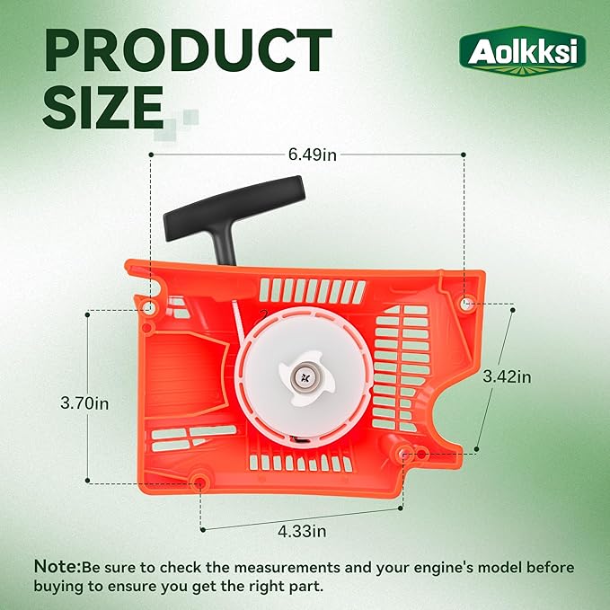 45cc 52cc 58cc Chainsaw Parts Recoil Pull Starter Replacement for Chinese Models 4500 5200 5800