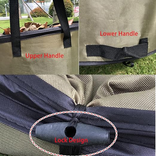 Camping Trash Can, Pop-Up Trash Can/Recycle Bin, Car Garbage Can,Reusable Outdoor Trash Garden Yard Trash Bag Foldable Camping Recycling Bin (Green10gallons)