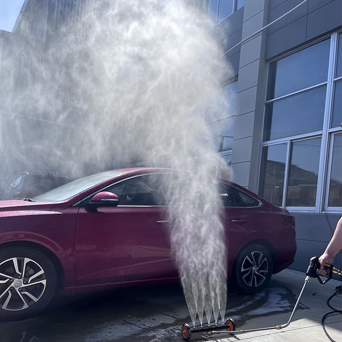 GDHXW 2-in-1 Undercarriage Pressure Washer Water Broom 18 Inch Under Car Pressure Washer Attachment with 3 Extension Wands Wash Mitt,5000 PSI