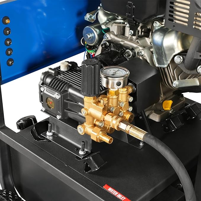 4000 PSI 4 GPM Kohler 429 cc 14 HP E-Start Gas Engine Hot Water Pressure Washer with Hose Reel, Model HPW40K