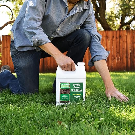 Organic Micronutrient Booster- Complete Plant & Turf Nutrients- Simple Grow Solutions- Natural Garden & Lawn Fertilizer- Grower, Gardener- Liquid Food for Grass, Tomatoes, Flowers, Vegetables (1 Gallon)