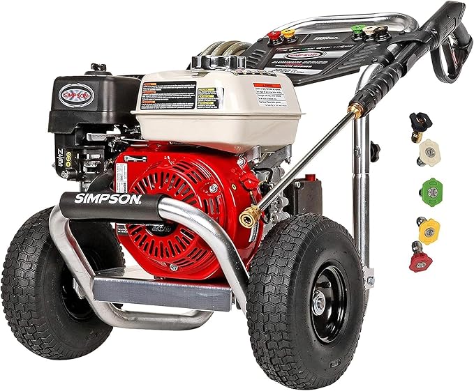 Simpson Cleaning 3600 PSI Gas Pressure Washer, 2.5 GPM Power Washer for Commercial Use, Honda GX200 Engine, 35-Foot MorFlex Hose, Aluminum Series, 49-State (ALH3425)