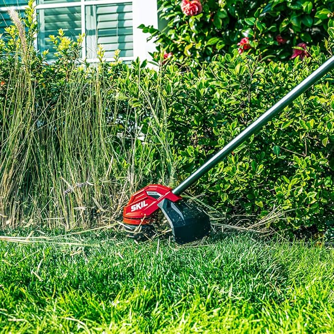 SKIL PWR CORE 40 Brushless 40V 14'' String Trimmer Kit with Dual Line Bump Feed, Includes 2.5Ah Battery and Auto PWR JUMP Charger - LT4818-10