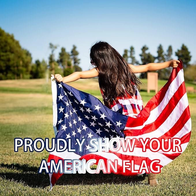 15x25 FT Huge Large American Flag for Outside, Best Embroidered Stars And Sewn Stripes, 420D Heavy Duty Polyester, Suitable For Outdoor High Winds Areas (American flag 15x25 FT)