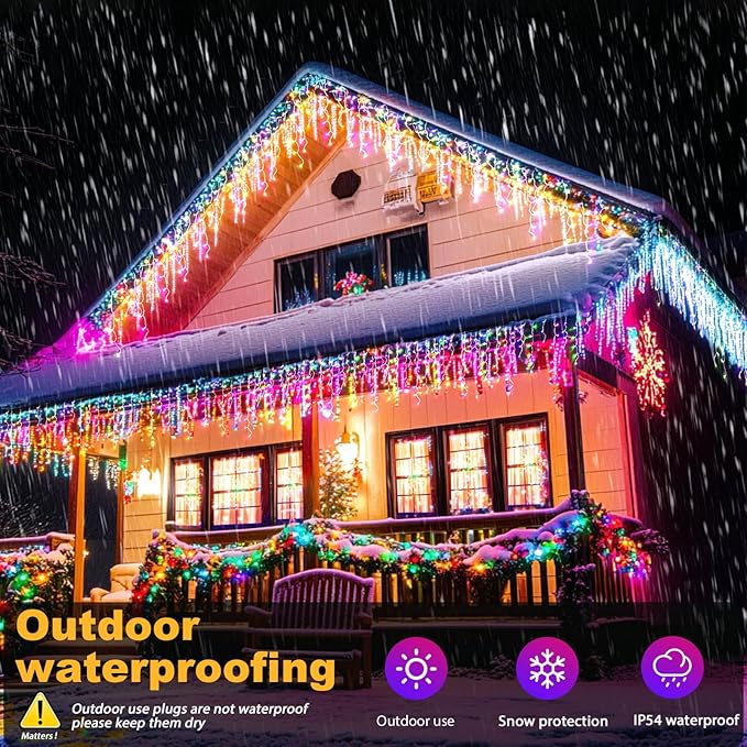 131ft Christmas Lights Outdoor, 1680 LED Waterproof 8 Modes String Light with App and Remote Control for Outside House Roof Decorations Indoor Decor-Warm White to Multicolor