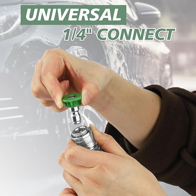RIDGE WASHER Pressure Washer Gun 5000 PSI, 12 GPM, Power Washer Gun with Stainless Steel Extension Wand, Detachable M22 14 Male to 1/4" Quick Connect, 360° Swivel 3/8'' NPT Thread, M22 Fitting