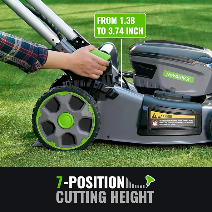 60V Self-Propelled Lawn Mower 21-Inch, Brushless Cordless Mower for Large Yards, Electric with LED Headlight, 2X5.0Ah Batteries & Rapid Charger
