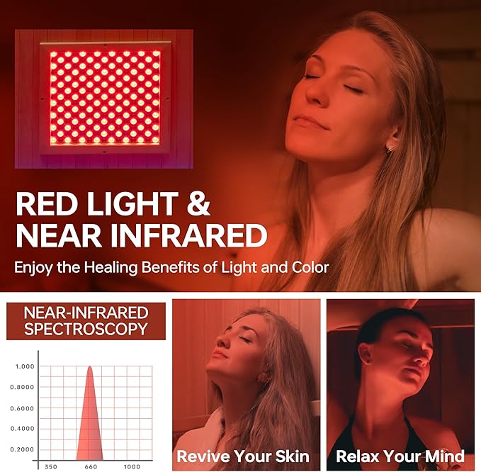 Woodbridge Infrared Home Sauna Room 2 Person Hemlock Wooden Indoor Sauna with 7 Carbon Heaters, Red Light Therapy, Bluetooth Speaker, Intelligent Control Panel, Tempered Glass & Top Vent