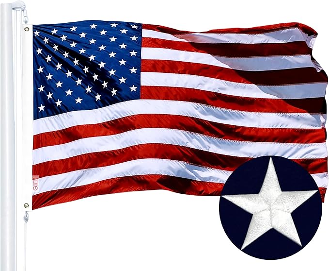 G128 Combo Pack: USA American Flag 3x5 Ft Embroidered Stars & Colorado State Flag 3x5 Ft Embroidered