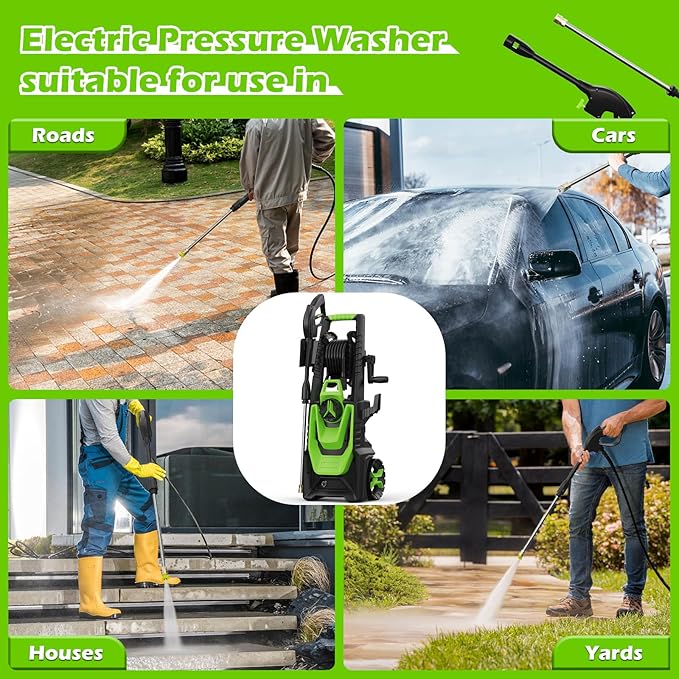 Pressure Washer -5000PSI Power Washer with Foam Cannon 4 Quick Connect Nozzles, High Pressure Cleaning Machine for Driveways/Patios/Cars/Fences/Home Cleaning