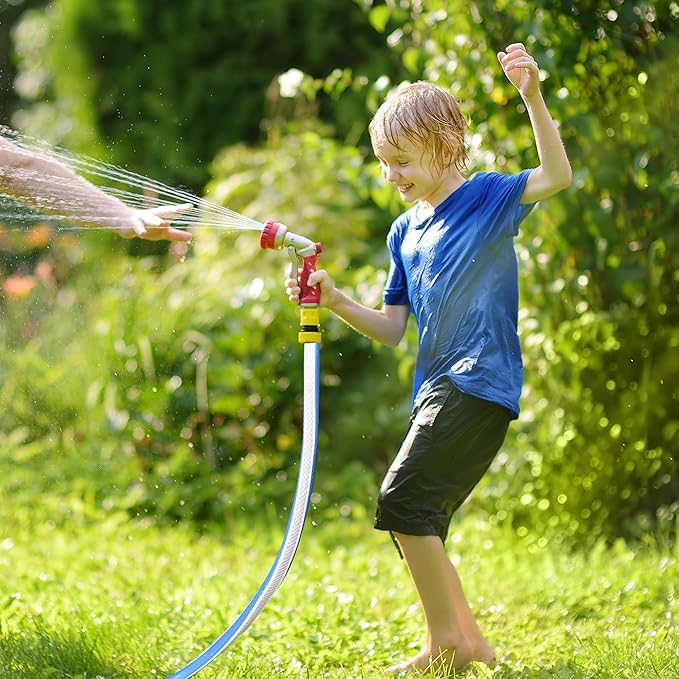 Short Leader Garden Hose 3/4 in. x 10 ft. -Heavy Duty Durable Flexible Lightweight PVC Water Pipe for Lawn Care, Reel Cart & Equipment Connection -Kink Free, No Leaking, Female to Female Fittings