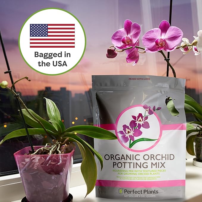 All Natural Orchid Potting Mix by Perfect Plants - 1 Quart Special Blend for Proper Root Development on All Orchid Plant Types