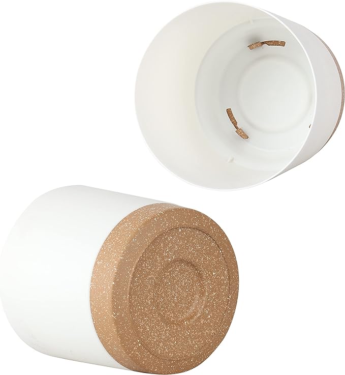 kubvici Plant Pots for Indoor Plants, 2 Pack 12 Inch Pots for Plants, Lightweight Large White Planters for Indoor Plants Outdoor Plants, Big Plastic Plant Pot Flower Pot with Drainage (12” White)