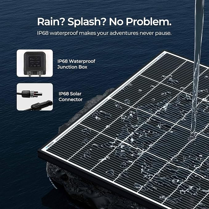 Renogy 320 Watts Solar Panels 8PCS 12V/24V N-Type 18BB Solar Panel Monocrystalline Total 2560W On/Off Grid Application Over 1000 Watt Solar Panel 25% High Efficiency for Homes Roof RV Boat Black
