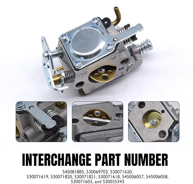 Carburetor Set 545081885 530069703 Compatible With Poulan Chainsaw 1900 1950 2050 2055 2150 2175 2350 2375 2450 2550 262 Wild Thing 2375LE Walbro W-20 WT-624 WT 89 891 WT-324 Zama C1U-W8 C1U-W14