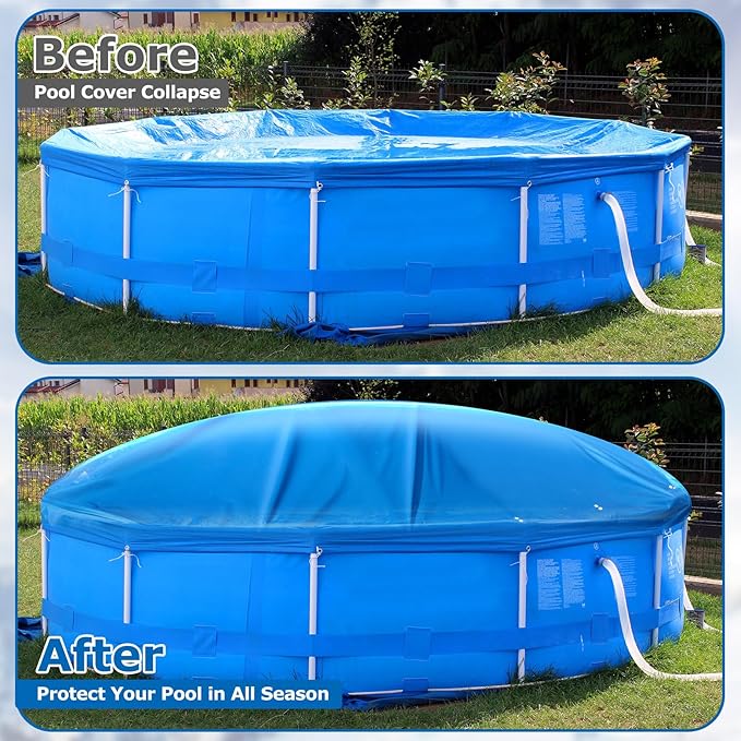Hungdao 6 ft x 6 ft Pool Air Pillows for Above Ground Heavy Duty Air Pillow Kit for Winterize Closing Large Square Cushion Swimming Pool Closing Protects Covers with Cords