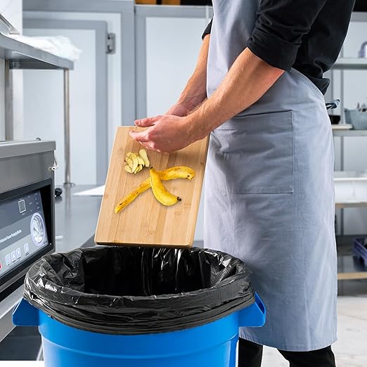 PRO&Family 20 Gallon Trash Can with Lid Round Ingredient Storage Containers Recycling Bin Kitchen Garbage Can Office Garbage Can Trash Barrel Plastic Barrel Yard Waste Bin Outdoor Trashcan (3, Blue)