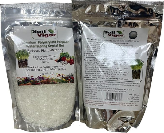 2 Pounds Super Water Storing Crystals Potassium Polyacrylate Polymers Soil Vigor Granules for Plants