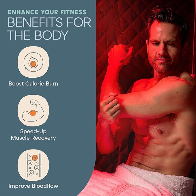 LifePro Portable Sauna for Home with Red Light Therapy – Full Body Steam Room with 2.6L Steamer, Adjustable Heat Levels & Essential Oils – Easy-to-Use Infrared Sauna for Home