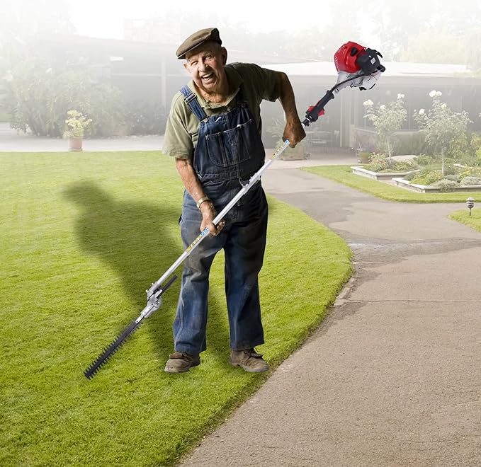 4 in 1 Gas Weed Wacker 51.7CC Gas Powered Weed Eater 2 Stroke 1.4KW String Trimmer with 32" Extension Rod 6500RPM Gas String Trimmer Yard Tool for Grass Cutting
