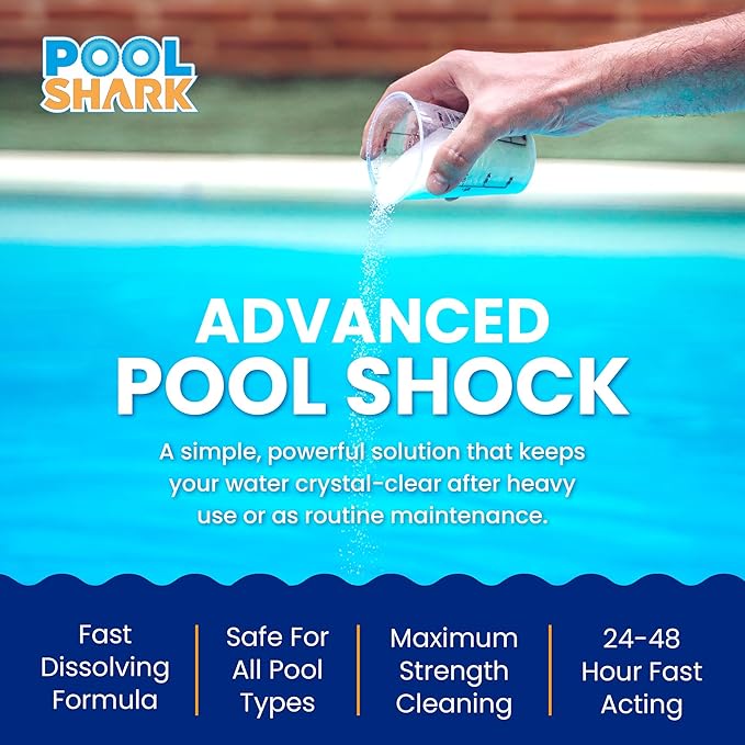 68% Calcium Hypochlorite Pool Shock for Swimming Pools - Chlorine Granules Swimming Pool Shock 25 lbs Bucket - Pool Chlorine for Inground and Above Ground Pool Treatment, Saltwater (25lbs)