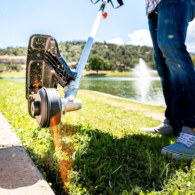 SENIX 31cc 4-Cycle Gas Weed Wacker, 18" String Trimmer Lightweight (20% Lighter Engine) with Rapid Reload Trimmer Head for Lawn & Yard - GTS4QL-M2