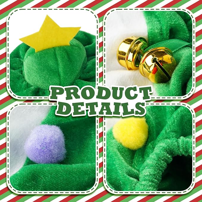 RAWILL 1PC Christmas Porch Goose Outfits,Old Lady Goose Santa Clothes for 23'' High Cement or Plastic Porch Costume for Yard Lawn Outdoor Garden Patio Xmas Holiday Decor (Green)