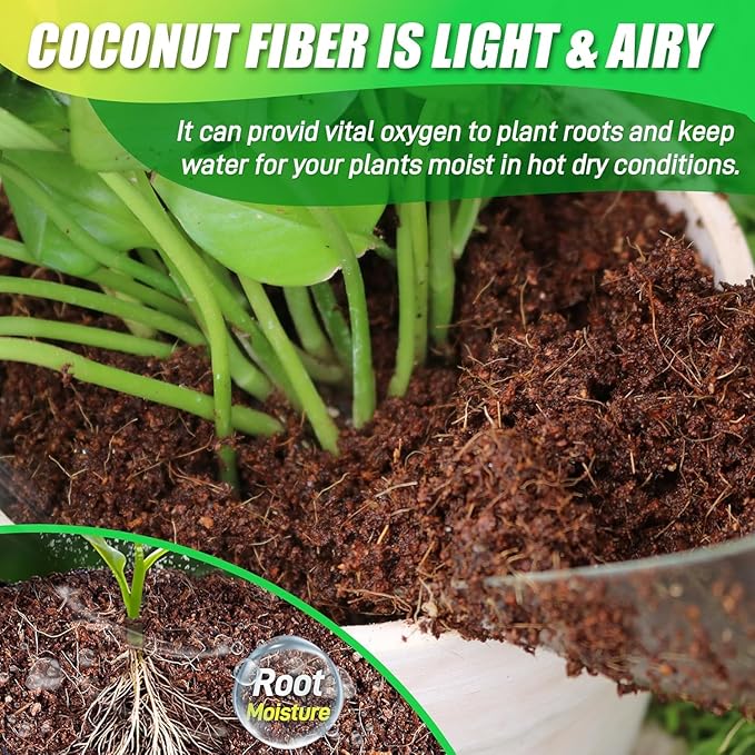 Anothera Coco Coir Brick for Plants- 12 Pack Premium 100% Organic Peat Moss Mix with Low EC & pH Balance, Fiber Coconut Husk for Planting, Gardening, Potting Soil Substrate