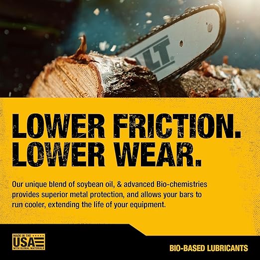 DEWALT – Biodegradable Bar & Chain Oil – Green, Eco-Friendly, Non-Toxic Professional Bar & Chainsaw Lubricant – Ultraclean All-Season Oil for Gas, Electric Saw, and Pole Saw, 32 oz
