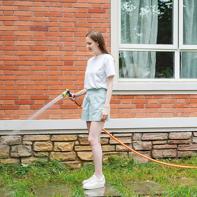 Fevone Garden Hose 80 ft., Lightweight Hybrid Water Hose, Flexible and Durable, Leak-Free Connections