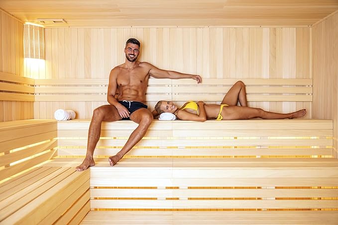 Customize Outdoor Steam Sauna 4-10 Person, Canadian Hemlock, Red Cedar Sauna, Porch Option, Glass Window Option, Wood Burning Stove or Harvia Heater, ETL Certificate(0-195 °F)