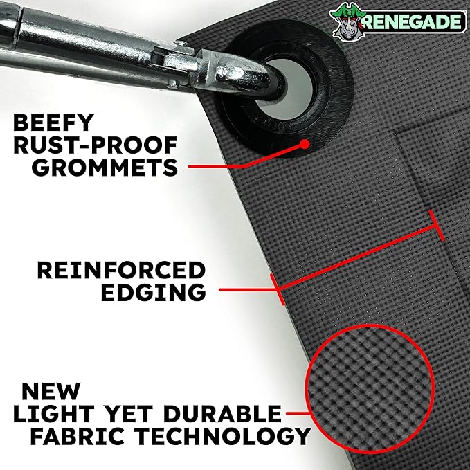 RENEGADE Industrial Cargo Tarp 3x3 ft – Heavy Duty, 6X Stronger, Waterproof, PFAS-Free – Trunk & Cargo Area Protection for Cars, SUVs & Crossovers