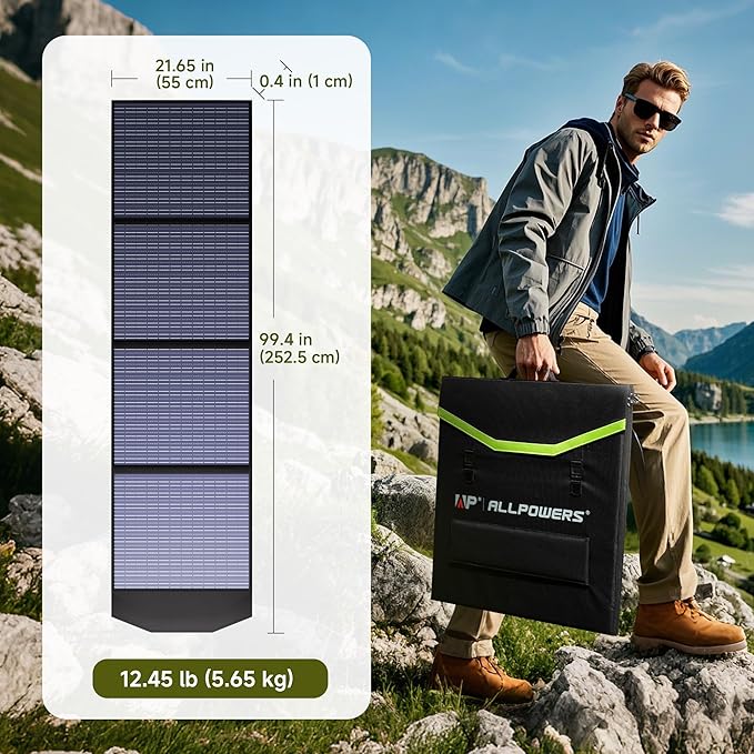 ALLPOWERS Foldable Portable Solar Panels (200W Foldabel Solar Panel)