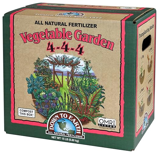 Down To Earth All Natural Fertilizers Organic Vegetable Garden Mix 4-4-4, 15 lb