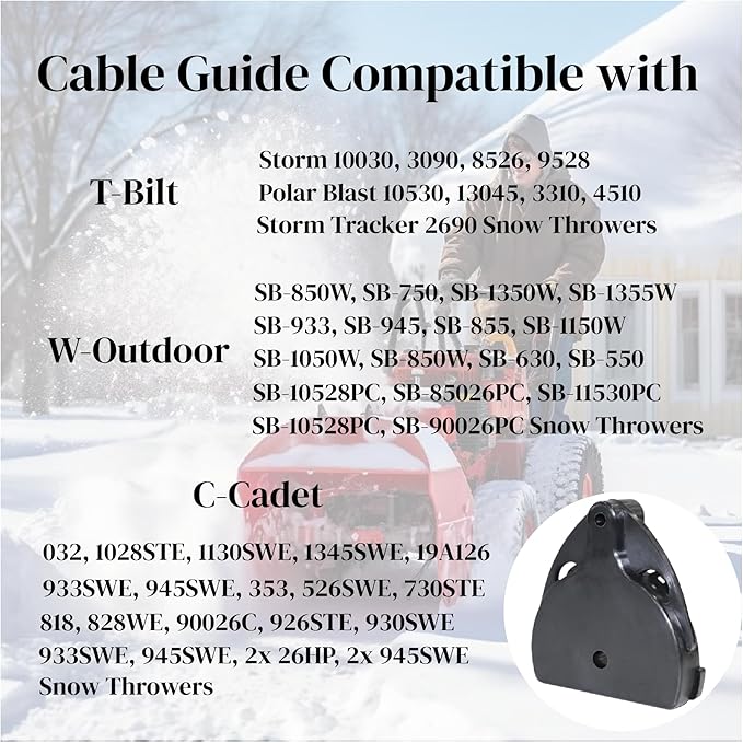 731-1313C Cable Guide Fit for MTD T-Bilt Ryobi Snowthrowers Snowblowers Replace 731-1313 731-1313A 931-1313B