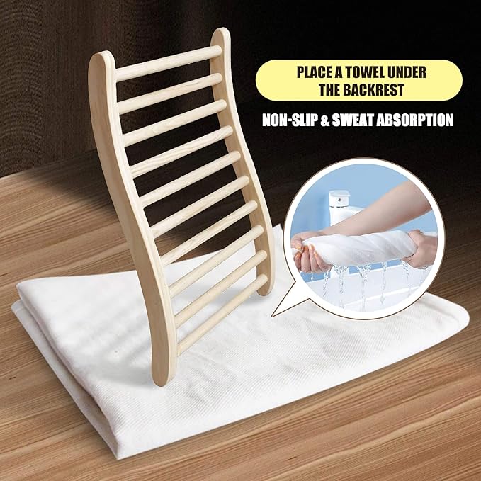 Sauna Backrest, Natural Wood Hemlock, No Stains, Non-Toxic, 13"(W) x 20.5"(H)