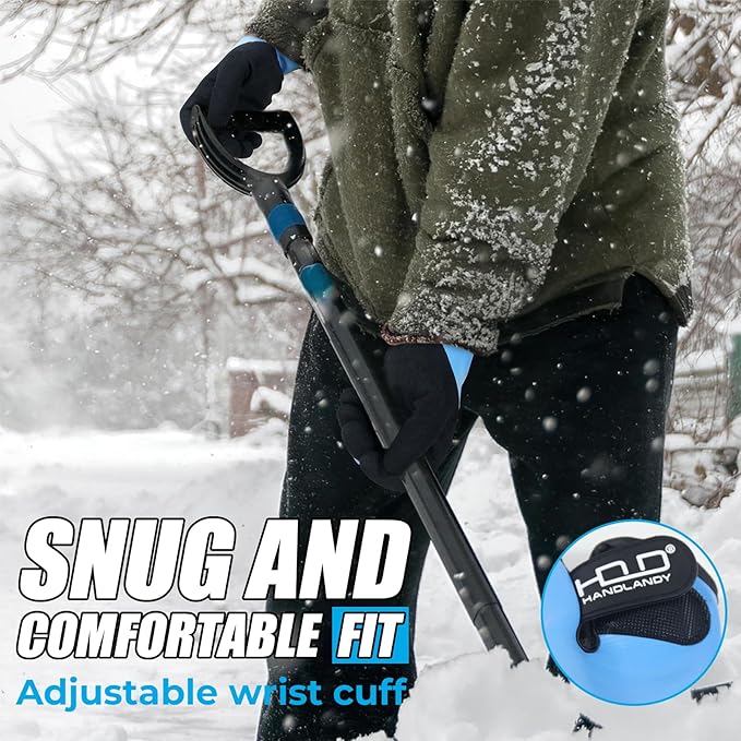 HANDLANDY Waterproof Work Gloves for Cold Weather, Insulated Winter Freezer Work Gloves with Grip for Men & Women