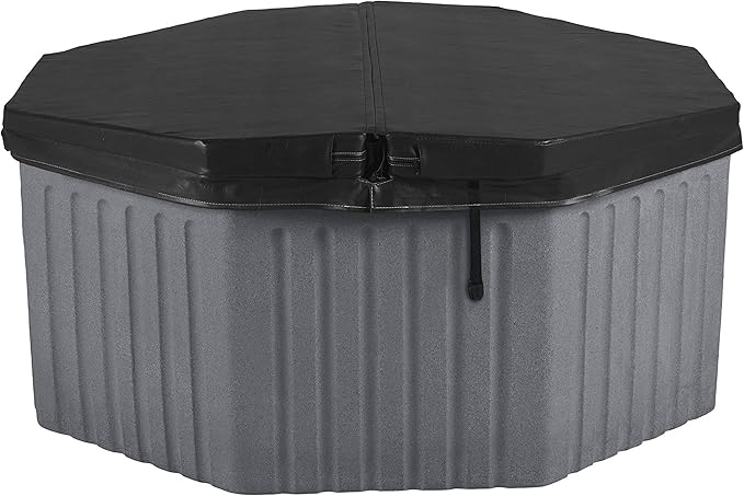 AquaLife Invi 5-Person Hot Tub with 11 Hydro Jets, LED Lighting & Insulated Cover – Non-Lounger Spa for Relaxation & Therapy