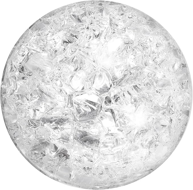 uxcell 80mm/3.1" Crystal Sphere Ball Ice Cracked Glass Solid Decorative Sphere Crystal Ball Prop Ornament for Feng Shui Divination Fortune Telling Tabletop Fountain Decoration, Clear